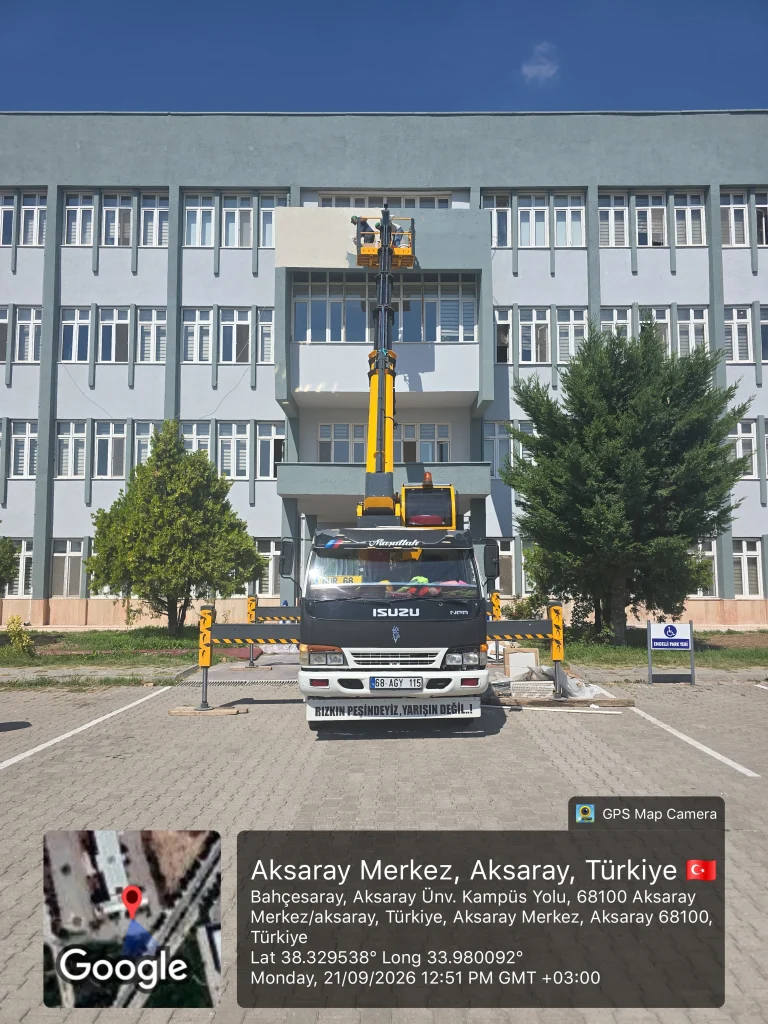 Aksaray sepetli vinç kiralama